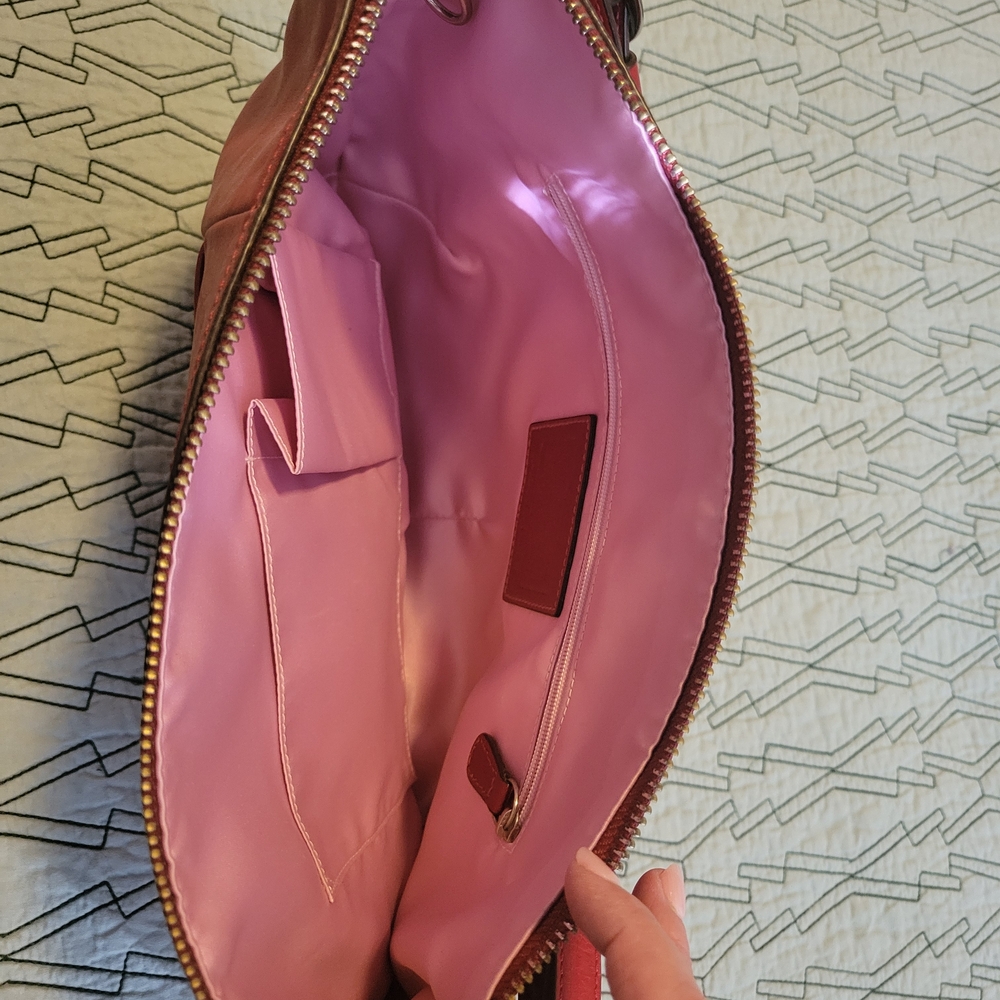 Coach Cherry Red Leather Shoulder Bag - Picture 3 of 4